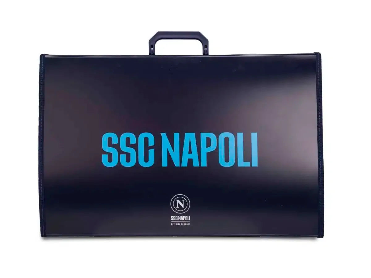 Valigetta portadisegni SSC Napoli 35x50 cm con tracolla e stemma sulla pattina - foto 3