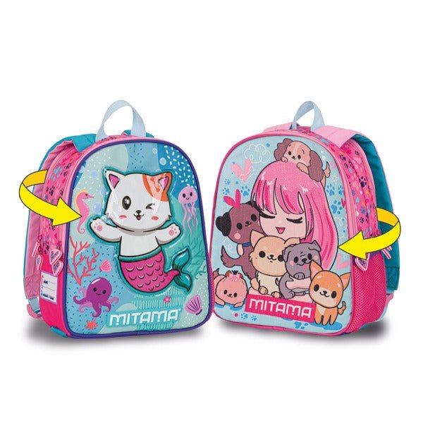Zainetto Spinny Asilo Reversibile – Colori e Fantasia Doppia - Quiscuola.it – Zaini, Astucci e Diari Scuola