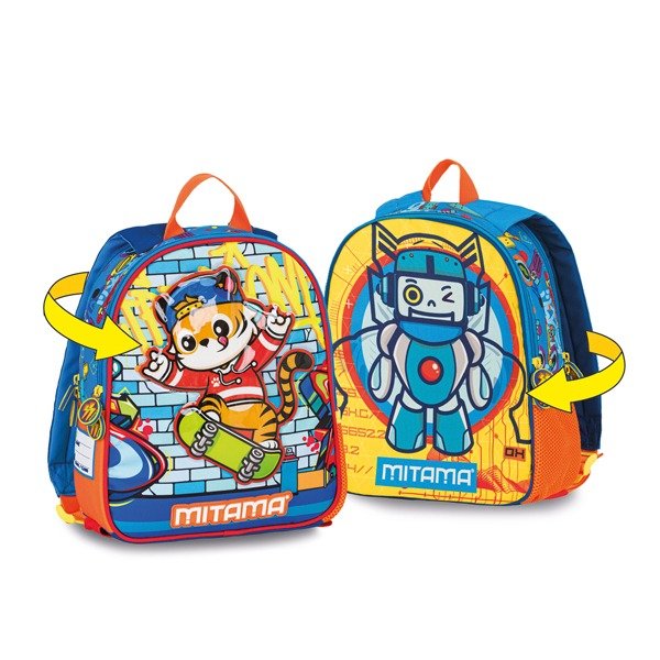 Zainetto Spinny Asilo Reversibile – Colori e Fantasia Doppia - Quiscuola.it – Zaini, Astucci e Diari Scuola