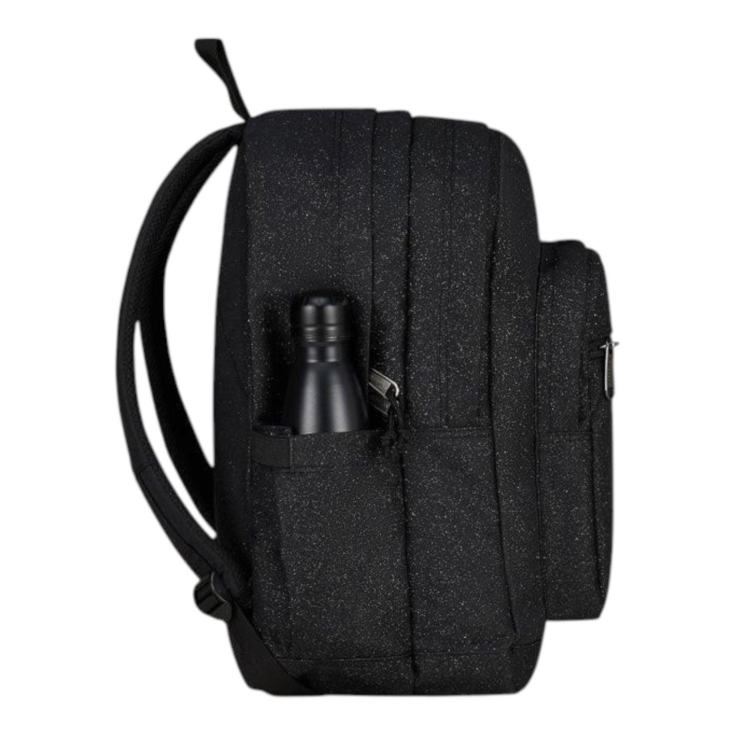 Zaino Jelek Nero Shine Glitter 34L in Poliestere Riciclato.