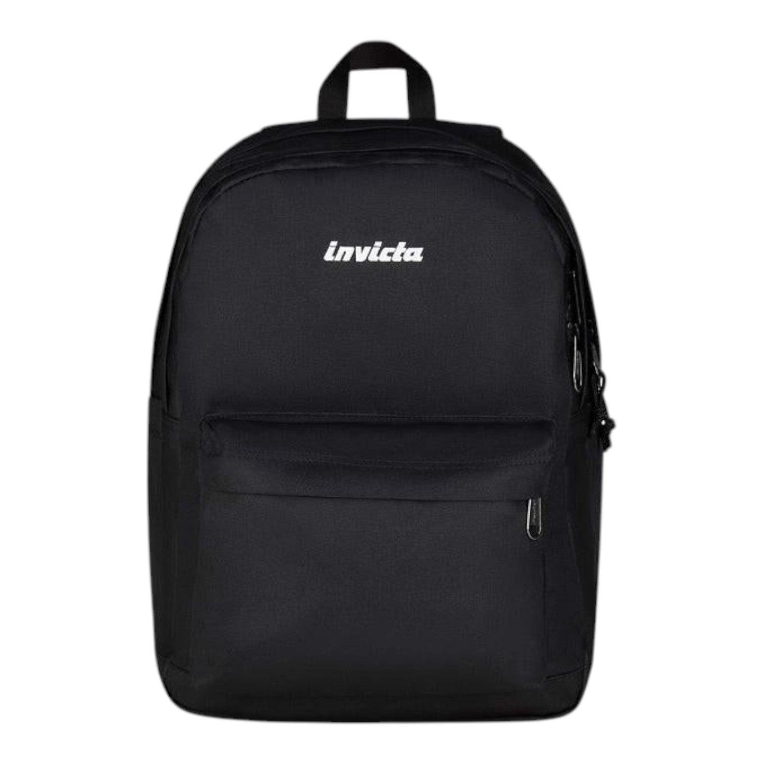 Zaino Invicta LAB nero Plain 27L in Poliestere Riciclato.