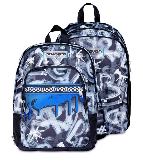Zaino Seven Dual Detach Quick Graffiti Boy – Zaino 2 in 1 con Porta PC - Quiscuola.it – Zaini, Astucci e Diari Scuola
