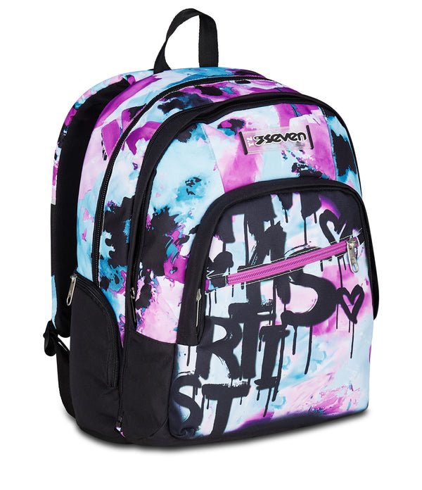 Zaino Seven Dual Detach Quick Graffiti Girl – 2 in 1 con Porta PC - Quiscuola.it – Zaini, Astucci e Diari Scuola