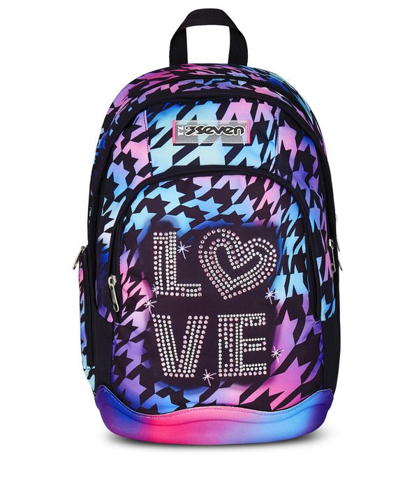 Zaino Seven Dual Glow Love – Doppio Scomparto, Porta PC e Fondo Preformato - Quiscuola.it – Zaini, Astucci e Diari Scuola