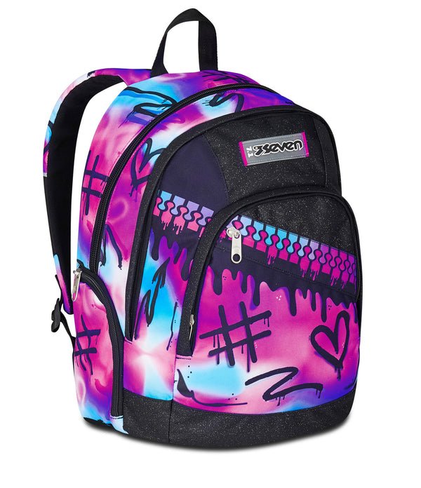 Zaino Seven Dual Sprint Paint Girl – Porta PC, Organizer e Doppio Scomparto - Quiscuola.it – Zaini, Astucci e Diari Scuola