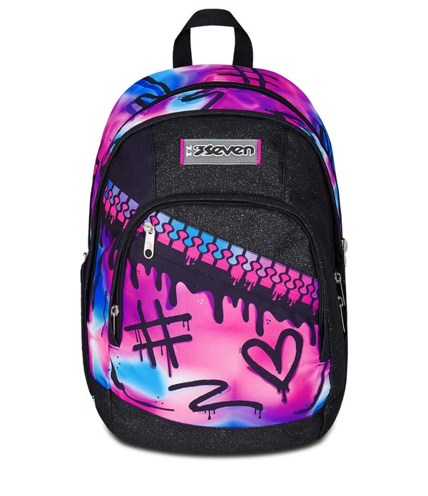 Zaino Seven Dual Sprint Paint Girl – Porta PC, Organizer e Doppio Scomparto - Quiscuola.it – Zaini, Astucci e Diari Scuola