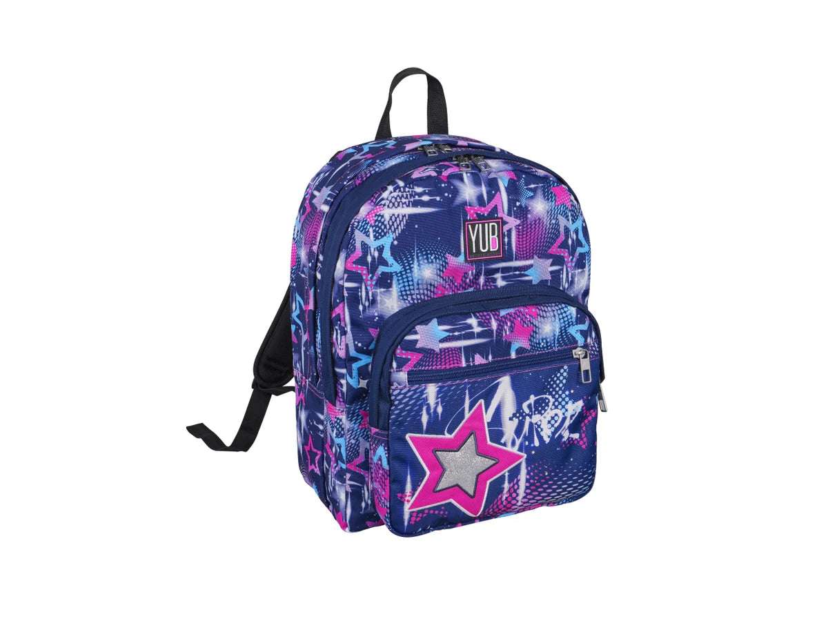Zaino Scuola Yub Magic Word – Modello Stelle, 28 Lt, Doppio Scomparto - Quiscuola