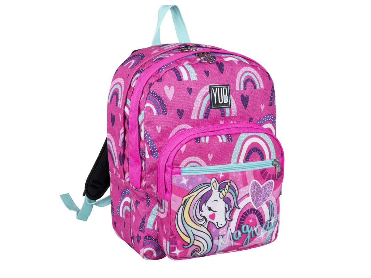 Zaino Scuola Yub Magic Word – Modello Unicorno, 28 Lt, Doppio Scomparto - Quiscuola